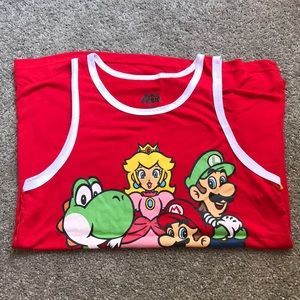 Súper Mario Red Sleeveless Tank Top S Small